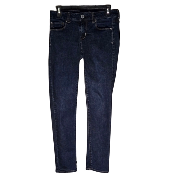 American Eagle Dark Blue Skinny Super Stretch Jeans Women size 4 - Picture 1 of 16